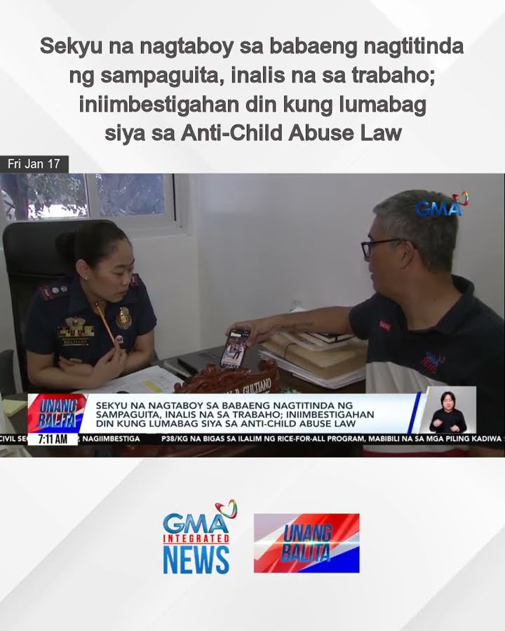 Sekyu na nagtaboy sa babaeng nagtitinda ng sampaguita, inalis na sa trabaho;... | Unang Balita