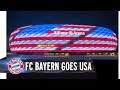 FC Bayern goes USA - Allianz Arena leuchtet in Rot, Weiß und Blau