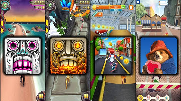 Temple Run 2 Spirits Cove Vs Temple Run 2 Volcano Island Vs Bus Rush Vs Paddington Run - Endless Run