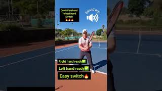 Fastest way to switch from forehand to backhand #gripchange #quickgripchange