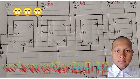 วงจรนับ แบบไม่เข้าจังหวะ Mod-13 นับ 0-12 Asynchronous Binary Counter