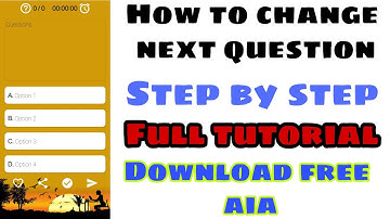 Online test series app tutorial part-13 | How to change next question with options  | free aia file