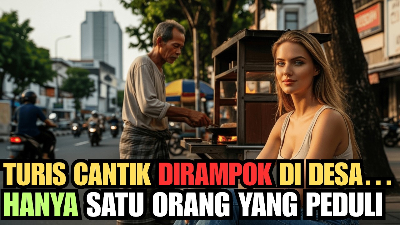 TURIS CANTIK DIRAMPOK DI DESA… PENJUAL GORENGAN INI LAKUKAN HAL TAK TERDUGA 😭❤️