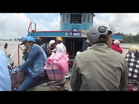Video Phà từ cù lao Tân Lộc qua Thốt Nốt, Cần Thơ - Happy... - youtube