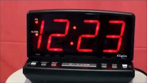 Elgin 4584E Extra Large Number Display Alarm Clock