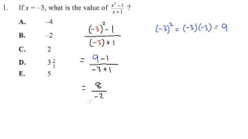 Algebra Q1, ACT Compass Official Sample Test Questions