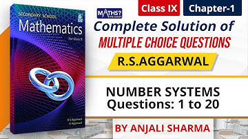 Class 9 | Chapter 1 | Number System | MCQ Questions 1 to 20 | RS Aggarwal | Ep 1 | Maths Its Easy