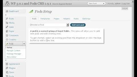 Part 1 of 3 - After Installing Pods CMS, What Next?