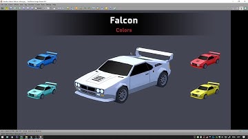 Cinema 4D modeling car Low Poly  Falcon Skidstorm