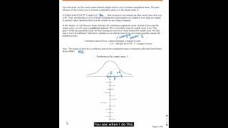 Confidence Interval for one Population Mean z interval Part 1