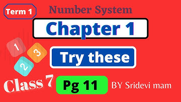 7th maths Term 1 Ch 1 number system ex 1.1 try these pg 11  tn samacheer  1st term