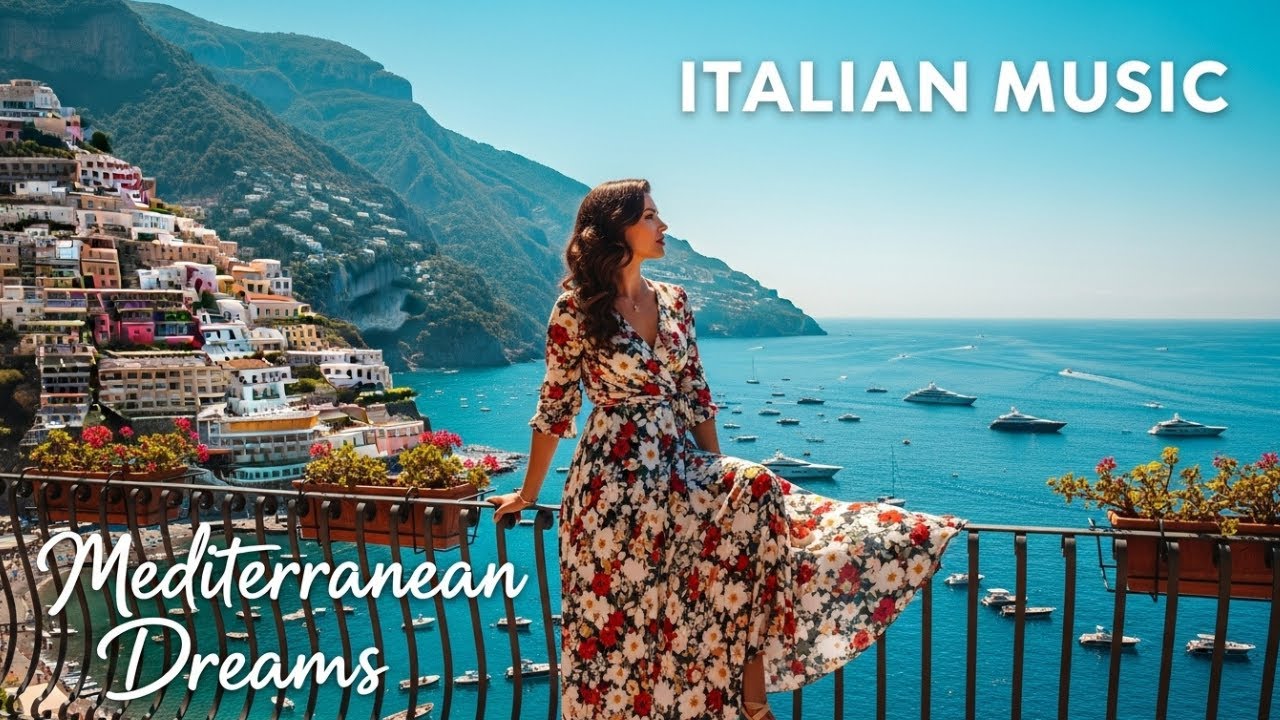 Amalfi Coast at Sunset 🎶 Soft Guitar Music for Sleep & Deep Relaxation | 4K