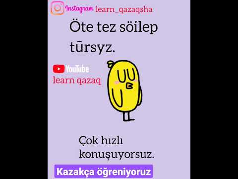 Kazak Türkçesinde 'Anlamadım. Hızlı konuşuyorsuz' nasıl söylenir? #kazakistan #kazakça #kazakhsha