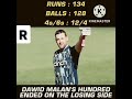 Dawid Malan bagged Man of the Match award in a losing cause in the first ODI against Australia shot