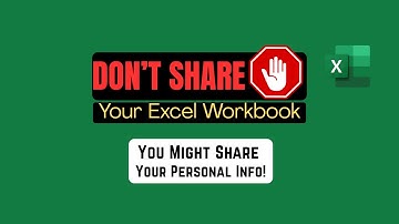 Deel uw Excel-werkmap niet | U deelt mogelijk uw persoonlijke gegevens