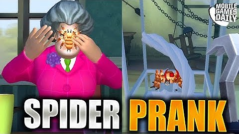 Scary Teacher 3D | Spider Prank with miss T Gameplay Walkthrough (iOS Android)2024