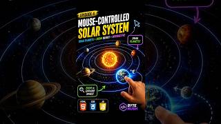 I Built a Mouse-Controlled Solar System 🌌🖱️#viral