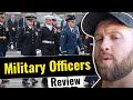 The fat electrician reviews military officers