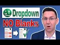 How to remove blanks in excel drop down lists