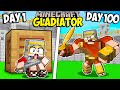 I Survived 100 Days as a GLADIATOR in Minecraft