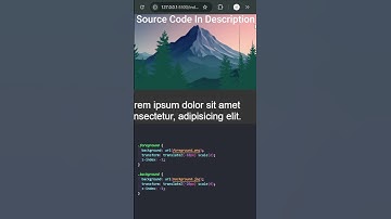Parallax Effect #css #html #javascript #webdevelopment #frontenddevelopment #shorts