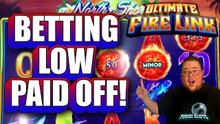 BETTING LOW PAID OFF with a BIG WIN!!!! 😳😵😳On Ultimate FireLink Slot 🔥