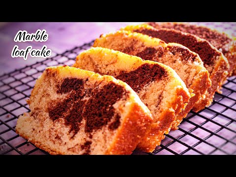 Marble loaf cake / soft and moist cake recipe/ Magic out of hands