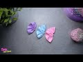 [ASMR] Ribbon Bows step by step - three colour hair clip #ElysiaHandmade