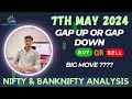 Nifty prediction for tomorrow | Banknifty prediction for TUESDAY  | Option Trading 7.05.2024