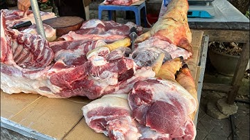 Thịt LƠN ĐEN Nạc đỏ tươi rói, ba chỉ đẹp long lanh - lợn đen bản địa | thực phẩm sạch