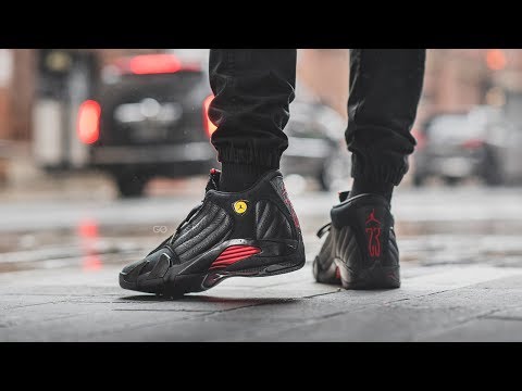 jordan 14 on foot