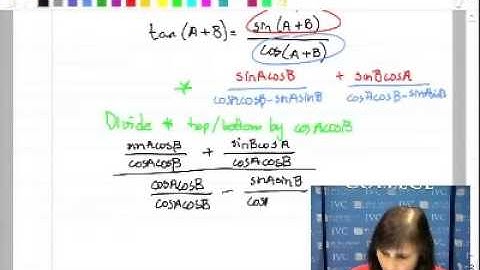 25  Trig 1 Tangent Sum Identities