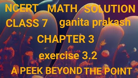 Class 7 Maths Chapter 3 Exercise 3.2 Full Solution | A Peek Beyond the Point | NCERT CBSE 2025