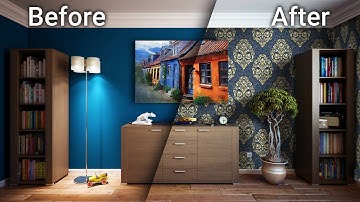 Change Wall Texture Using Photoshop Post Production Technique