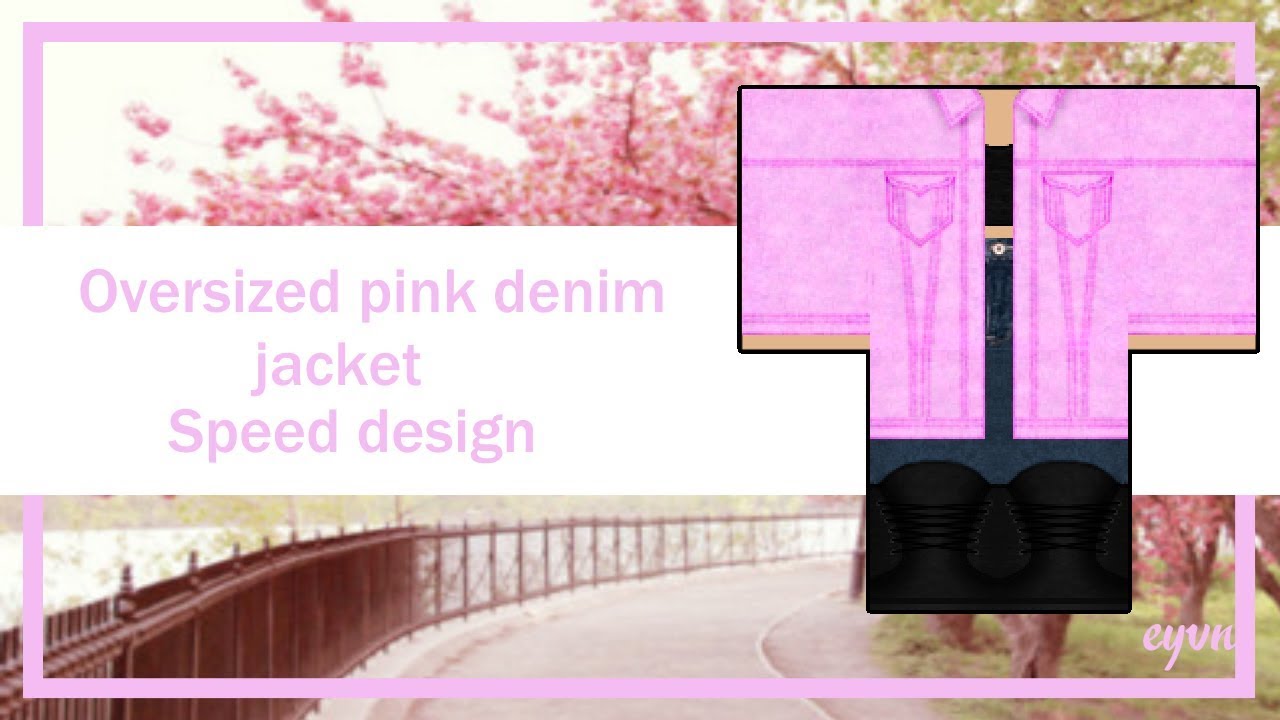 Roblox Speed Design Oversized Pink Denim Jacket Youtube - supreme logo denim jacket roblox
