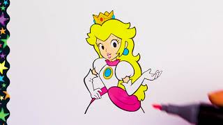 Coloring PEACH - SUPER MARIO 🎨 by Coloring Universe 55 views 13 days ago 3 minutes, 43 seconds