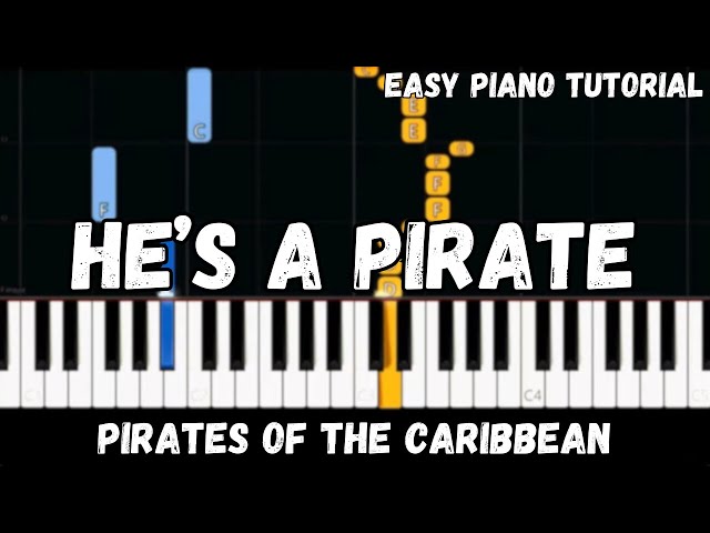Pirates of the Caribbean - He's a Pirate (Easy Piano Tutorial) class=