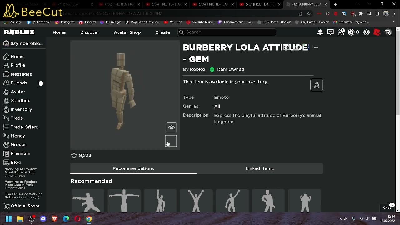 How to get the free BURBERRY LOLA ATTITUDE - REFLEX emote in Roblox - Pro  Game Guides
