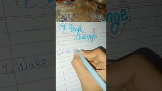 My timetable for 7 days challenge ✨
