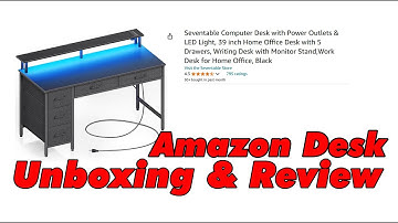 Amazon Office Desk |  Seventable Computer Desk Unboxing & Review