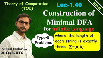 L1.40 | Construction of Finite Automata | How to Construct DFA in TOC with example