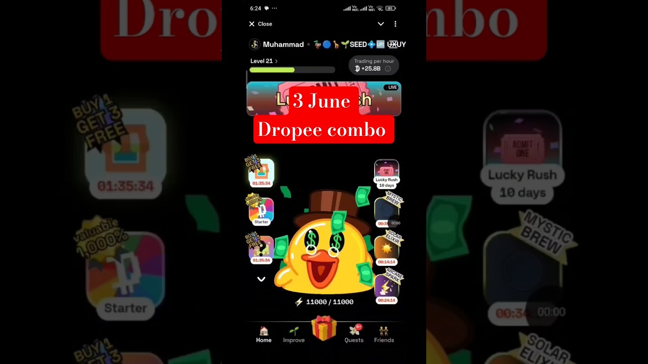 3 June Dropee Combo card, 🔥 Dropee Airdrop New Update 💥 Dropee Combo lottery card