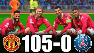 FIFA 23 | RONALDO, MESSI, MBAPPE, NEYMAR, ALL STARS | MANCHESTER UNITED 105-0 PSG | UCL FINAL IN 4K