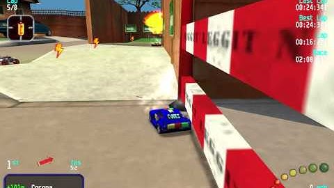 Re-Volt Custom Track Toys in the Hood 4 by Kaosab 98, 12 Cars 8 Laps & Pickups!