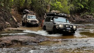 Old Tele Track part 1 - 100 series vs Cape York- palm creek + gun shot