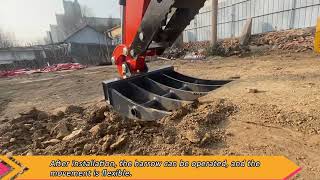 Earth Comb Pro: Precision Rake Attachment for Mini Excavators#excavator #construction #machine