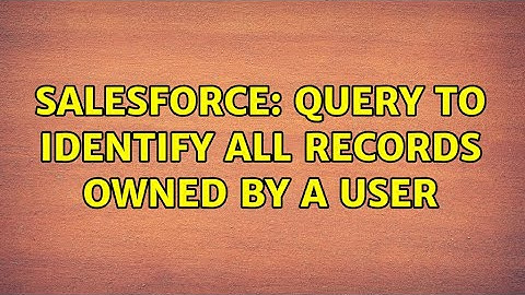 Salesforce: Query to Identify all records owned by a User (2 Solutions!!)