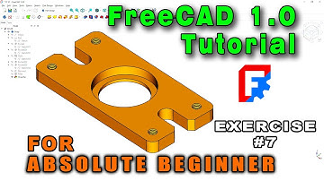 FreeCAD 1.0 Beginner Tutorial - Simple STEP BY STEP 3D modeling exercise #freecad #freecadtutorial