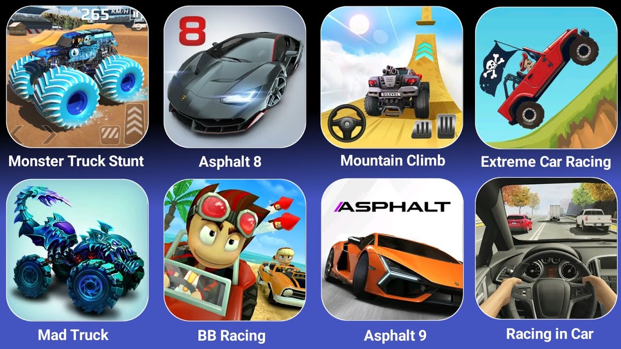 Monster Truck Stunt, Asphalt 8, Car Race, Race Car Stunt,Asphalt Legends ,Mad Truck, Cars Game's