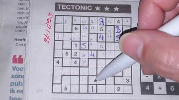 (#1805) Monday. Tectonic02 Sudoku puzzle. Bonus Extra edition. 10-26-2020 Extra part 4 of 4